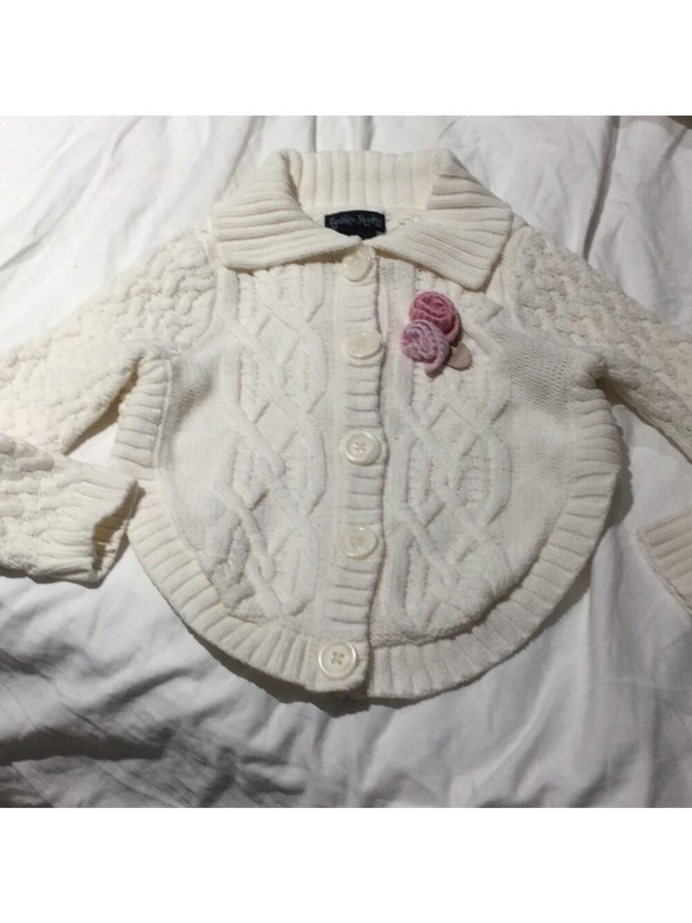 Cynthia Rowley 2t asymmetrical flower sweater euc